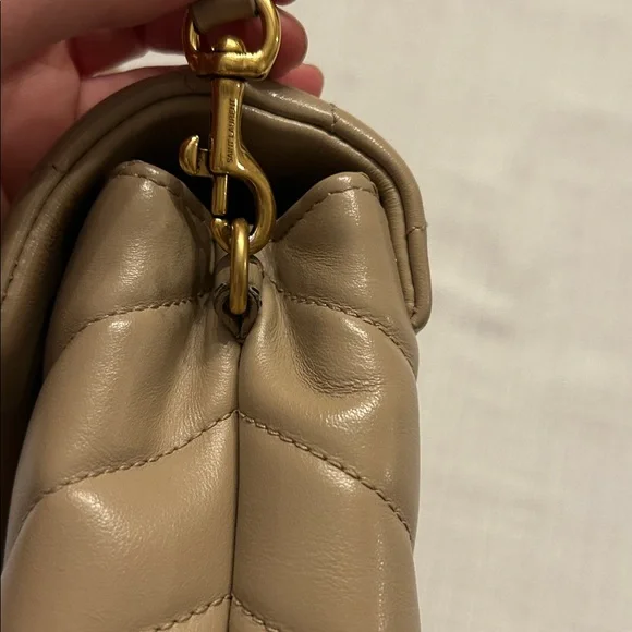 Yves Saint Laurent Beige Quilted Crossbody Bag - Picture 8 of 8